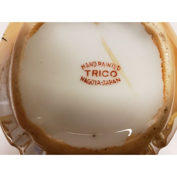 Creamer, Lusterware Gold Handpainted, Trico, Nagoya Japan, Vintage, VG Floral - Picture 7 of 7